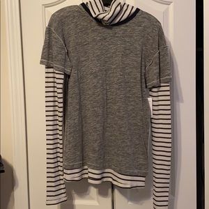 Free People T-Shirt / Turtleneck Combo
